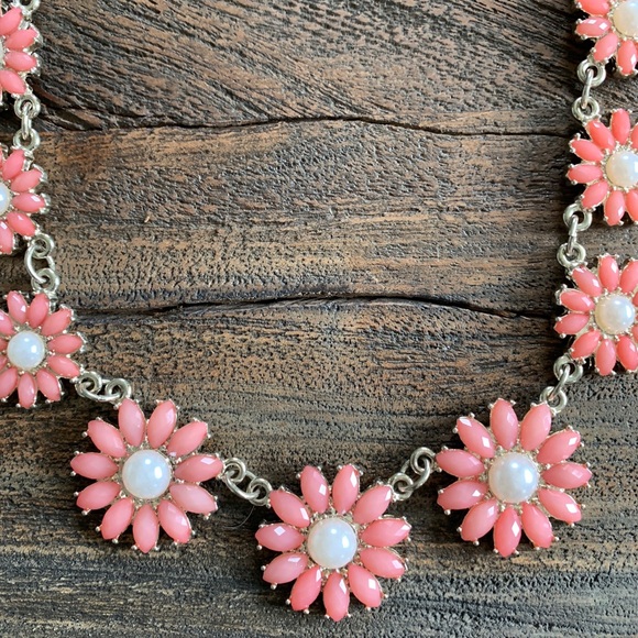 SOLD Francesca pink/silver necklace - Picture 2 of 2